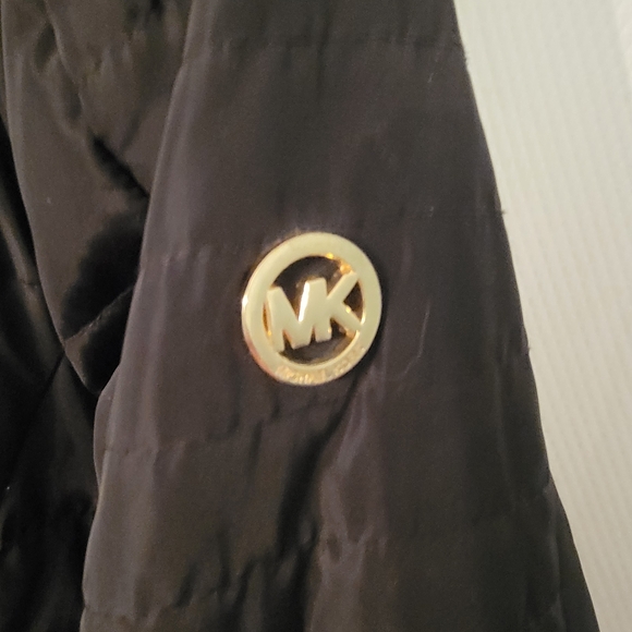 Michael Kors Black Puffer Coat with Gold Accents - Picture 4 of 6